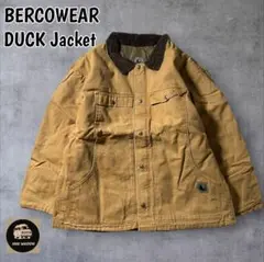 USA製BERCOWEAR ダック地カバーオール極フェード裏地キルティング