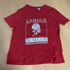 H&M DIVIDED レッド Tシャツ S