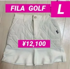 新品■12,100円【フィラゴルフ】ニット　スカート　L/11号　ゴルフウェア