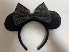 ディズニーランド ミニー カチューシャ スパンコール ブラック
