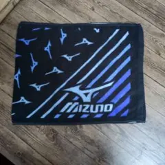 Mizuno フェイスタオル ブラック 紫のサムネイル