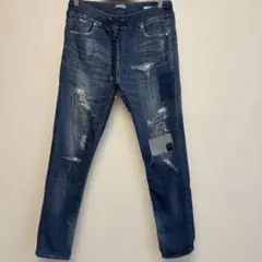 BAYFLOW ストレッチダメージデニムパンツ