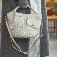 新品　ズッケロフィラート カウレザー メッシュ　 2way ショルダーバッグ