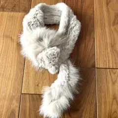 ★美品　ファーマフラー　ベージュ