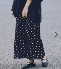 LOWRYS FARM ローリーズファーム ストレッチサテンスカート ドット柄