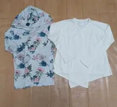 H&M、GAPドレープカーディガン 140サイズ２枚セット