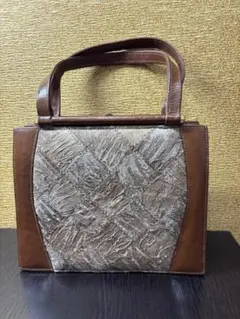 和装　蓑虫ブラウン レディース　ハンドバッグ