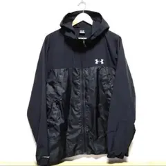 2XL 極美品　アンダーアーマー　ナイロンジャケット　ウインドブレーカーブラック