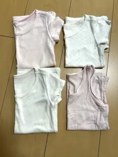 UNIQLO 肌着 90cm 女の子 半袖 タンクトップ ４枚セット