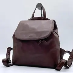 良品 esprit リュック オールレザー ブラウン 本革 h132のサムネイル