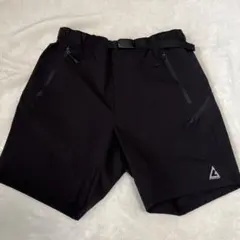 黒 ショートパンツ ウエスト調整機能付き