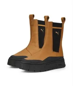 【大特価】Puma サイドゴアブーツ ブラウン 厚底