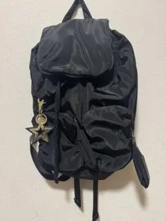黒いナイロンリュック 星型キーホルダー付きのサムネイル
