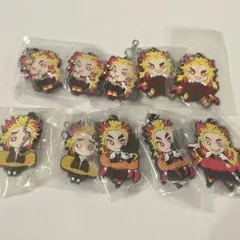 鬼滅の刃　煉獄杏寿郎　煉獄千寿郎　キャラばんちょうこう　ラバーストラップ