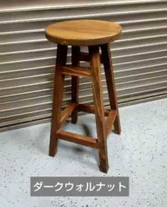 スクエア椅子 スツール(エボニーブラック） 花台 ハンドメイド 座面高