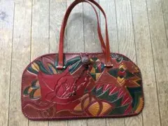 本革　ハンドバック　薄型