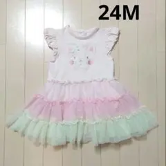 Little Me 猫 フリル付き ワンピース ロンパース 24Mのサムネイル