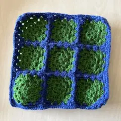 ハンドメイド　グラニースクエア　マルチカバー　マット
