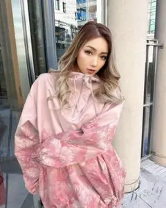 Rady フード付き花柄トップス フリーサイズ