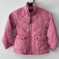 ラルフローレン 110 キルティングジャケット コート ピンク ポニー刺繍
