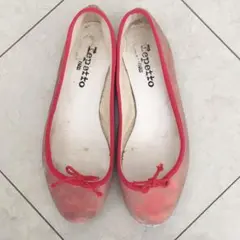 repetto レペット レアなレッドメタリックカラー バレエシューズ ジャンク