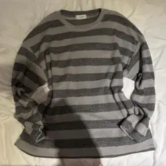 y2k グランジ 古着 ボーダー ストライプ シアーニット