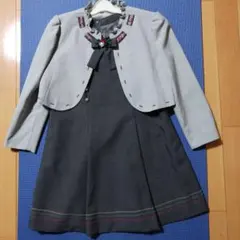 女児135センチ フォーマルドレス グレー 花柄リボン