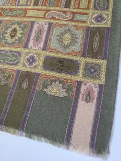 値下げ♪ETRO ペイズリー柄 シルク ウール 大判 ストール・ショール
