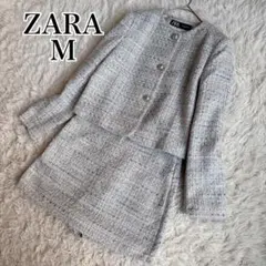 美品✨ZARA ツイード セットアップ M ラメ ジャケット ショートパンツ
