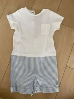プチバトー　半袖ロンパース