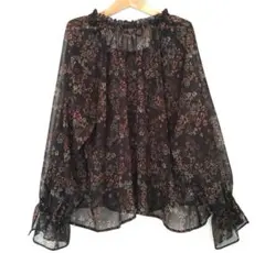 アーバンリサーチドアーズ　フラワーシフォン　ブラウス　長袖　Web限定　フリー