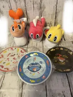 美品　ポケモン シャリタツ プレート 3種セット&ぬいぐるみのサムネイル