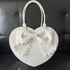 眞白ありす　しまむら　リボンハートバッグ　白のサムネイル