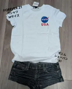 FOREVER 21★NASA Tシャツ＆デニムショーパン.setのサムネイル