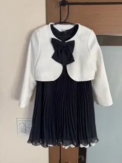 極美品　any FAM フォーマルドレス ネイビーとホワイト120cm