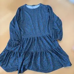 ZARA 花柄 ティアードワンピース 長袖