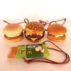 マクドナルド　ハッピーセット　ハンバーガーストラップセット