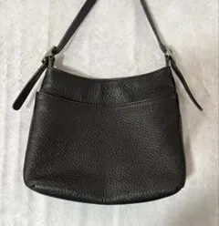 コーチCOACH ブラックレザー ショルダーバッグ