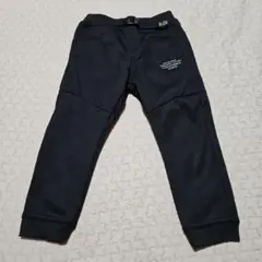 キッズ 裏フリース ロングパンツ 黒 110cm