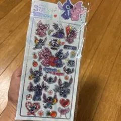 スティッチ　ボンボンドロップシール　立体シール　ディズニー