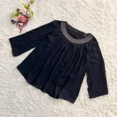 未使用級『LAUTREAMONT』ロートレアモン　七分袖ブラウス　シャツ　M