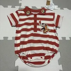 Littc トイストーリー ウッディー ポロシャツボーダーロンパース