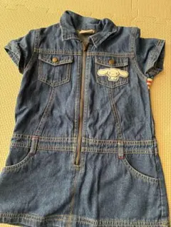 デニムジップアップワンピース