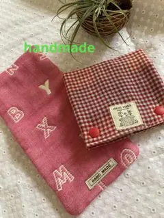 ハンドメイドサニタリーポーチハーフハンカチ＆fuwara6重ガーゼハーフハンカチ