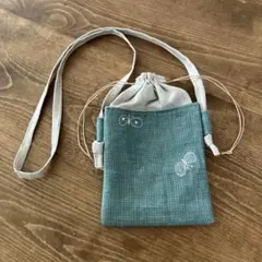ミナペルホネン　choucho ミントグリーン　ショルダーバッグ