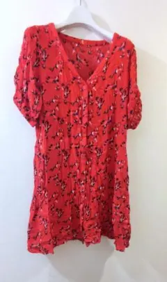 【新品】AZUL BYMOUSSY 花柄 チュニック 薄手 シワ 夏のサムネイル