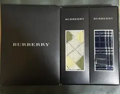 【24時間以内に発送】BURBERRY 靴下&ハンカチ 刺繍 化粧箱有り セット