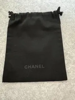 CHANEL ノベルティブラック ミニ巾着ポーチ 100%コットン
