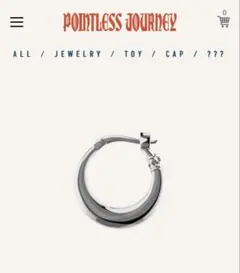 POINTLESS JOURNEYのシルバーのPJロゴデザインピアス POINTLESS JOURNEY PJ LOGO SILVER ピアス 片耳 - メルカリ