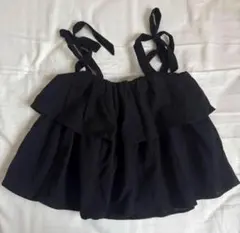 NUGU shoulder ribbon sleeveless ブラックのサムネイル